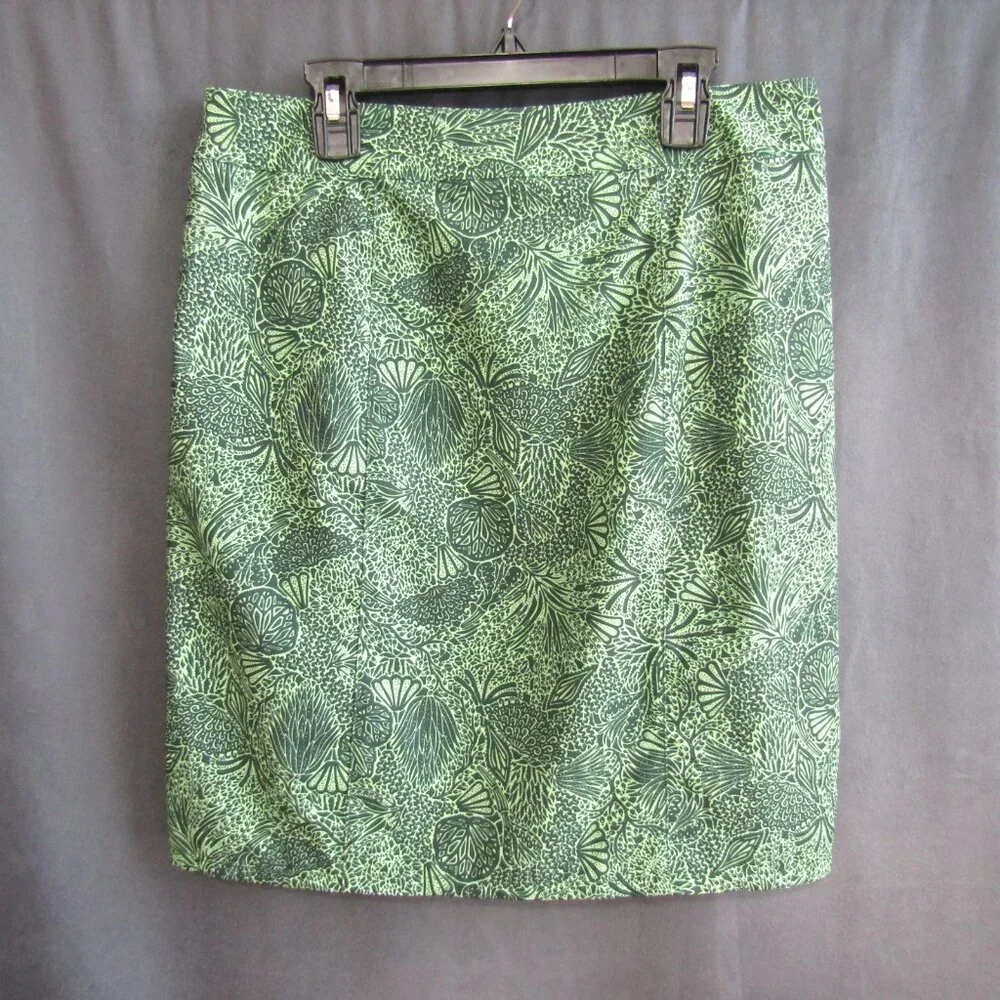 RipSkirt Hawaii Skirt Sz S Green Tropical Floral 19.5 In Length 2 Wrap Vacation - Picture 2 of 6